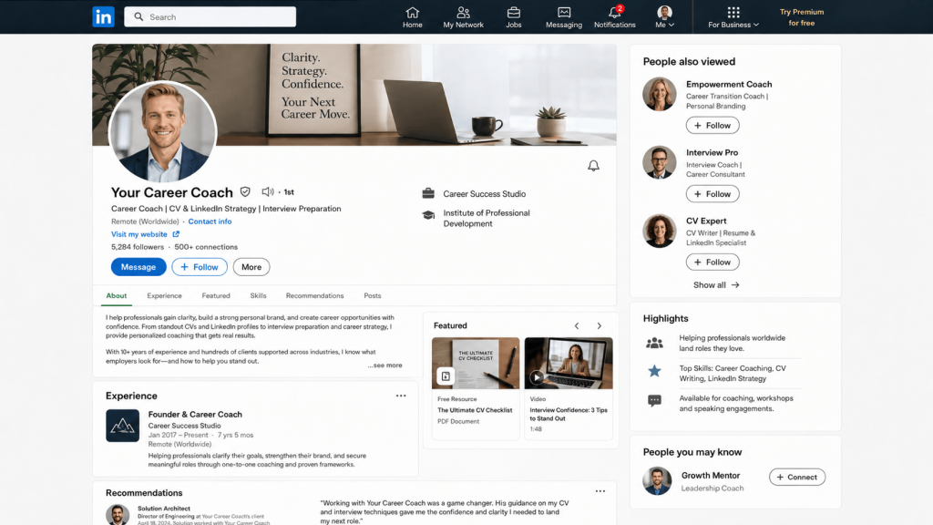 Career coach LinkedIn