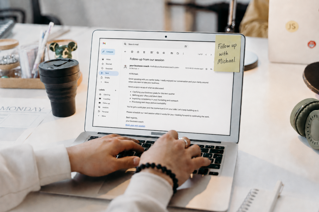 Follow up email business coach