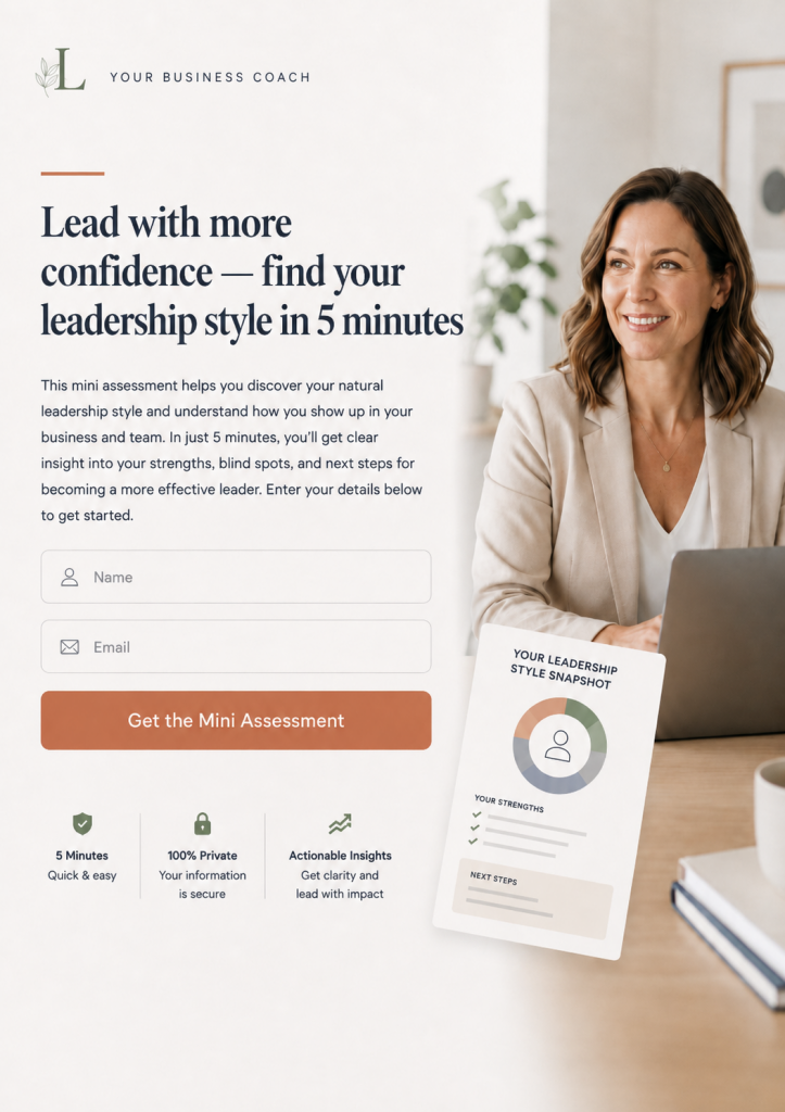 Lead magnet landing page coach