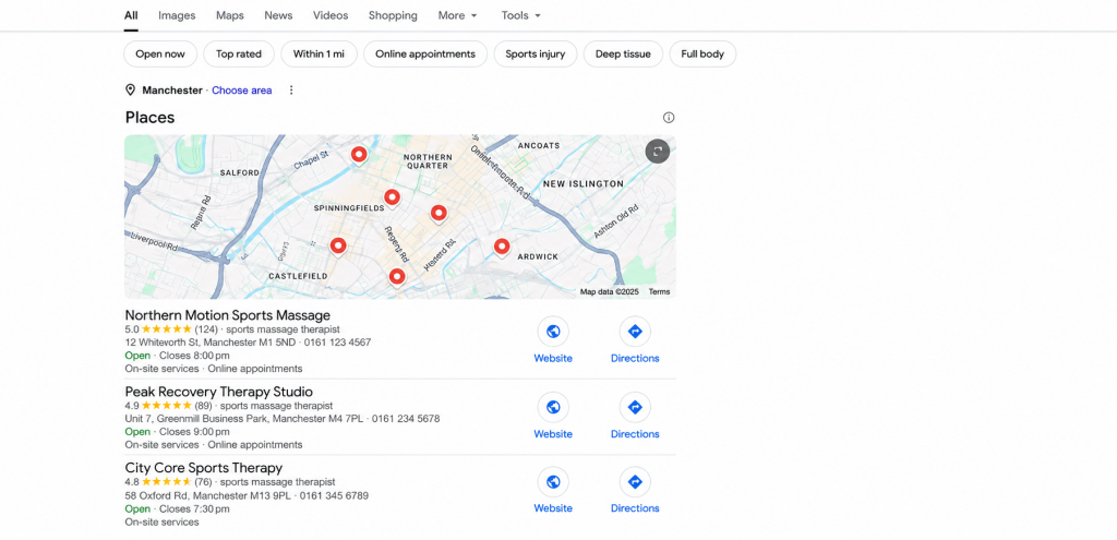 Local pack and Google maps