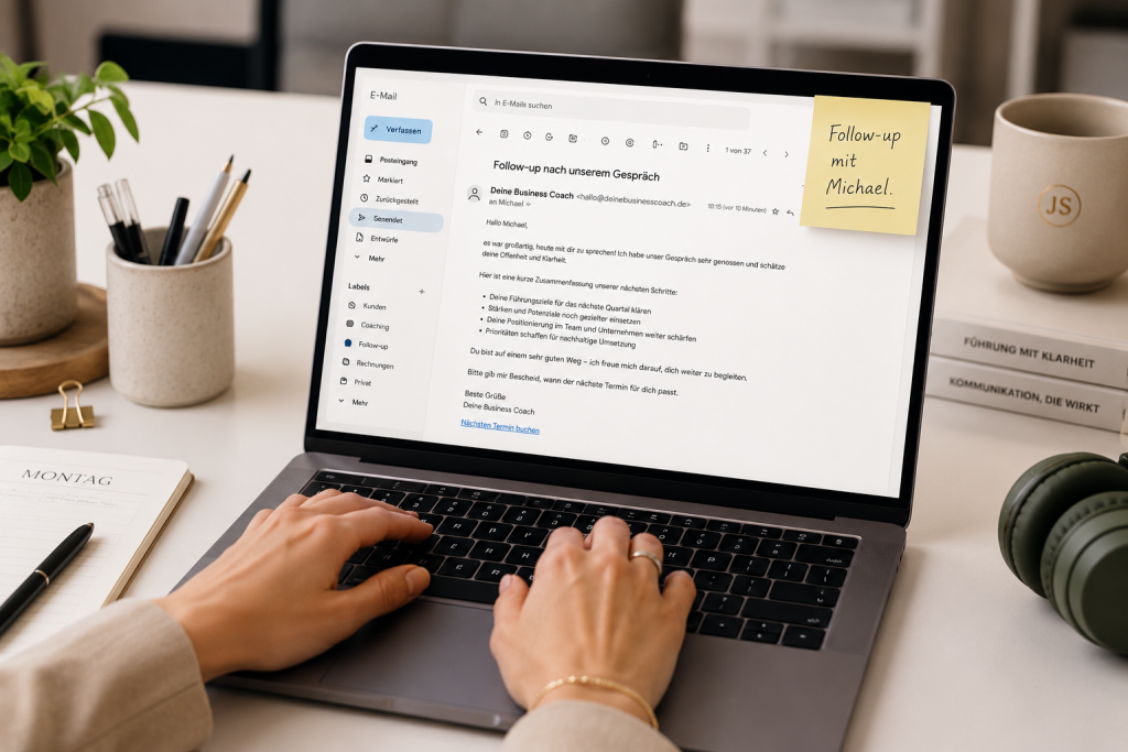Alt-Text: Follow-up-E-Mail für Business-Coaches als wichtiger Bestandteil von Marketing für Coaches