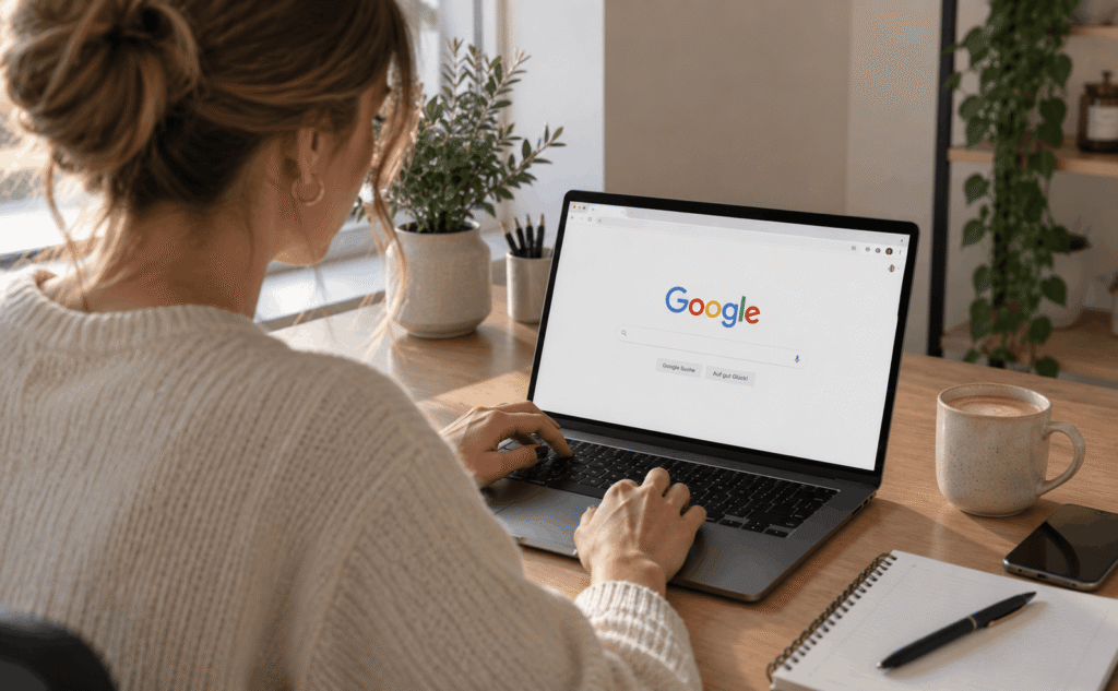 Google-Suche zur Verbesserung des Webseiten Rankings