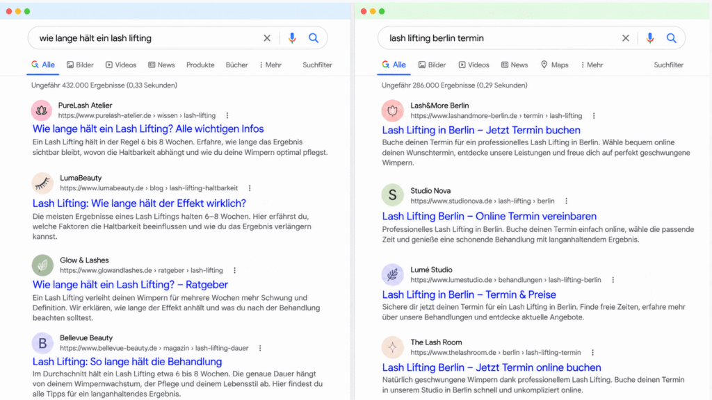 Google Autocomplete-Vorschläge für die Blog seo Keyword-Recherche