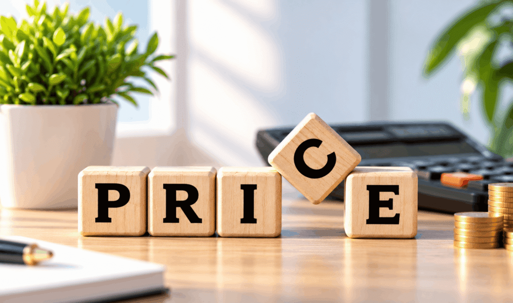 Treatment prices displayed clearly on a beauty salon website for clients