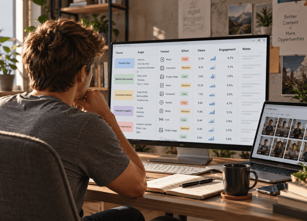 Review patterns across your social media content