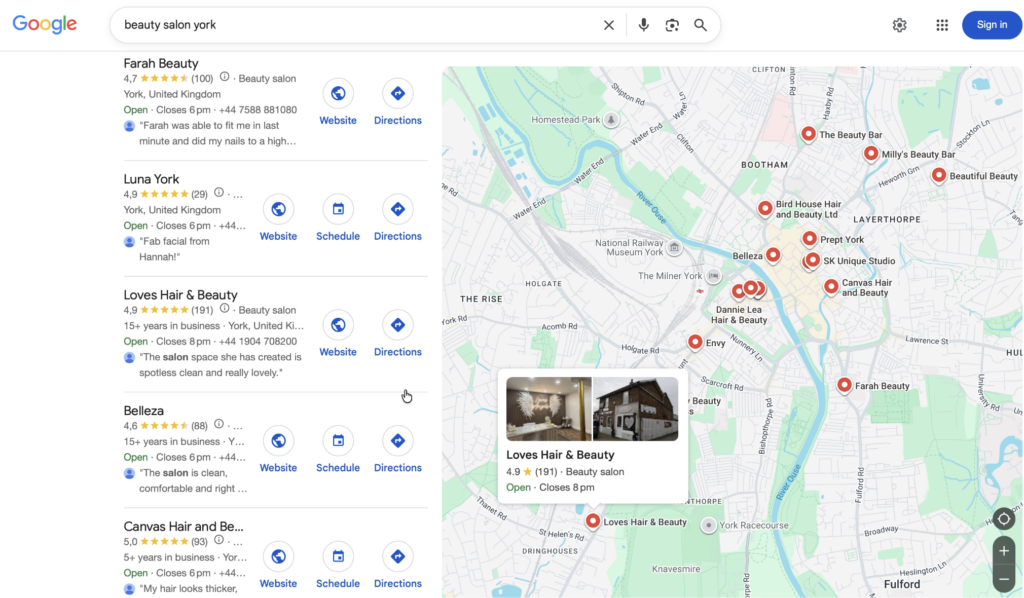 Check whether your business is already listed on Google to set up a google business profile