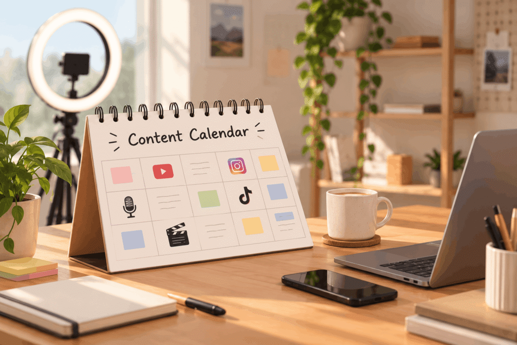 Organizing your social media content plan in a content calendar